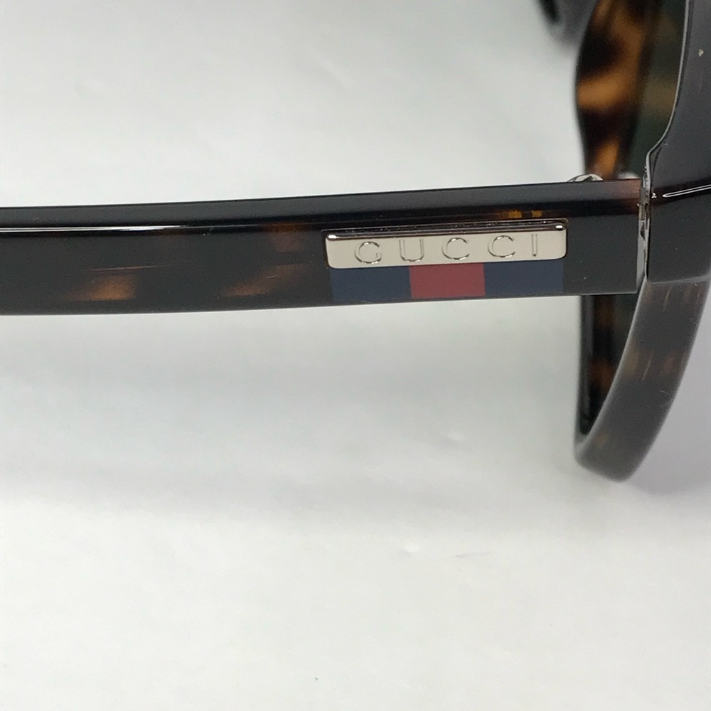 New Authentic GUCCI GG0748S 003 Tortoise Green Sunglasses - Picture 9 of 16